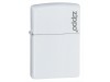 Zippo 214 With or Without Logo Classic Windproof Lighter - White Matte Finish 