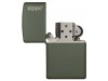 Zippo 221 221ZL With or Without Zippo Logo Classic Windproof Lighter - Green Matte Finish