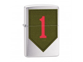 Zippo 29182 US Army 1st Infantry Classic Windproof Lighter - Brushed Chrome Finish