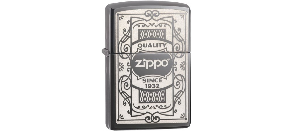 Zippo 29425 Quality Zippo since 1932 Classic Windproof Lighter - Black Ice Finish 