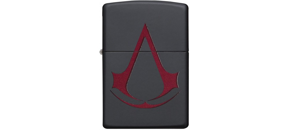 Zippo 29601 Assassin's Creed Crest Classic Windproof Lighter - Black Matte Finish