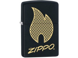 Zippo 29686 2018 Limited Edition Script Zippo Logo Flame Classics Windproof Lighter - Black Matte Finish