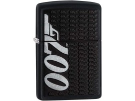 Zippo 29718 James Bond 007 Gun Logo Classic Windproof Lighter - Black Matte Finish 