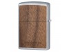Zippo 29902 Woodchuck USA Herringbone Sweep Classic Windproof Lighter -  Walnut Emblem / Chrome Finish