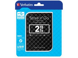 Verbatim Store'n'Go 2.5" (6.35cm) Gen 2 2TB USB 3.0 Black - 53195