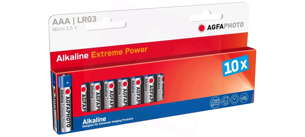 Agfaphoto AAA Platinum Extreme Alkaline Batteries - 10 Pack