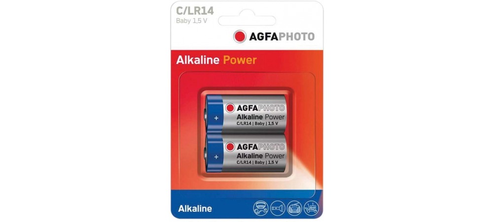 Agfaphoto C size Platinum Extreme Alkaline Batteries - 2 Pack