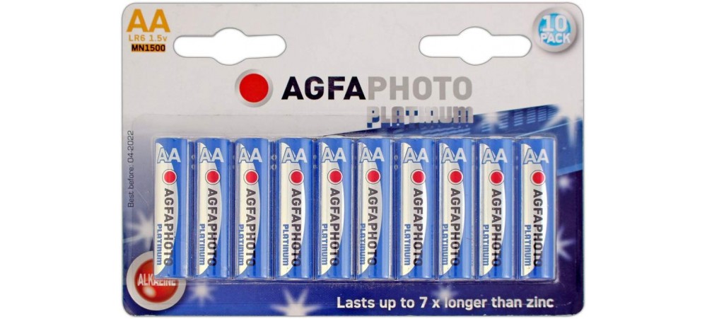 Agfaphoto AA Platinum Extreme Alkaline Batteries - 10 Pack