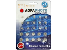 AgfaPhoto Mixed Watch Battery 25 Pack - 364 (AG1) / 392 (AG3) / 377 (AG4) / 386 / (AG12) / 357 (AG13)