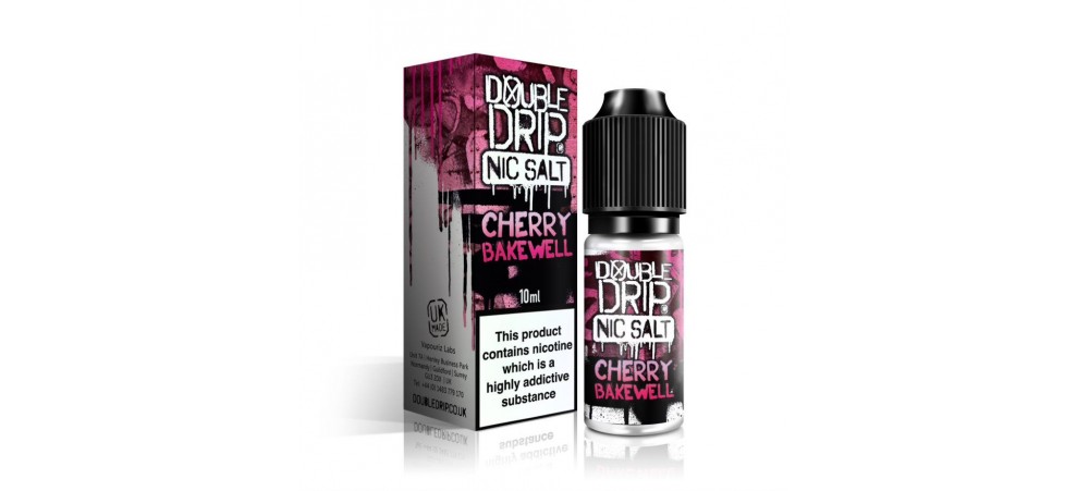 Cherry Bakewell Nic Salts E-Liquid - Double Drip Coil Sauce - 10ml - 10MG / 20MG