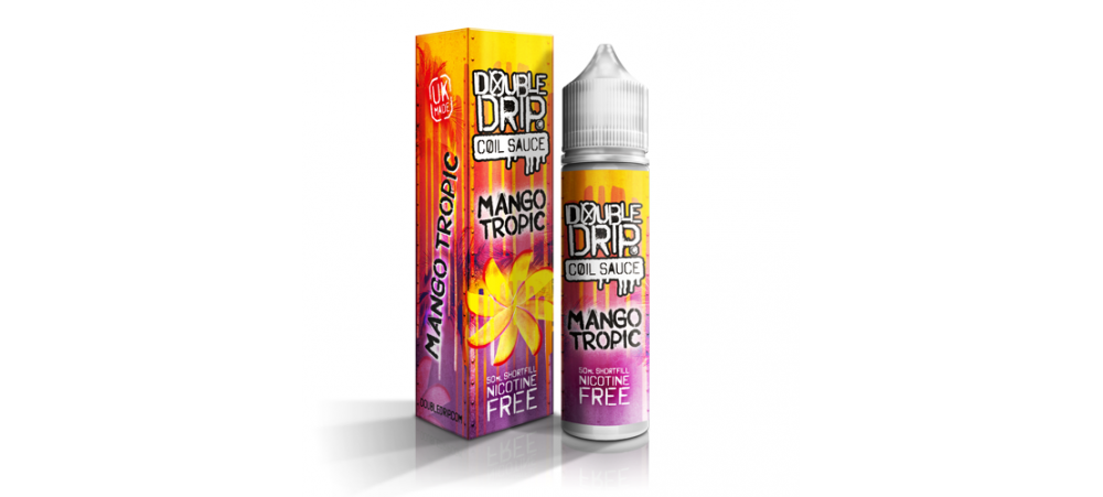 Mango Tropic Short Fill E-Liquid by Double Drip Coil Sauce (50ml) Nicotine Free SUB OHM MAX VG