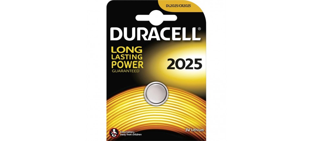 Duracell CR2025 3V Lithium Batteries - 2 Pack