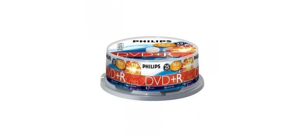 Philips DVD+R 16X 4.7GB - 25 Pack Spindle