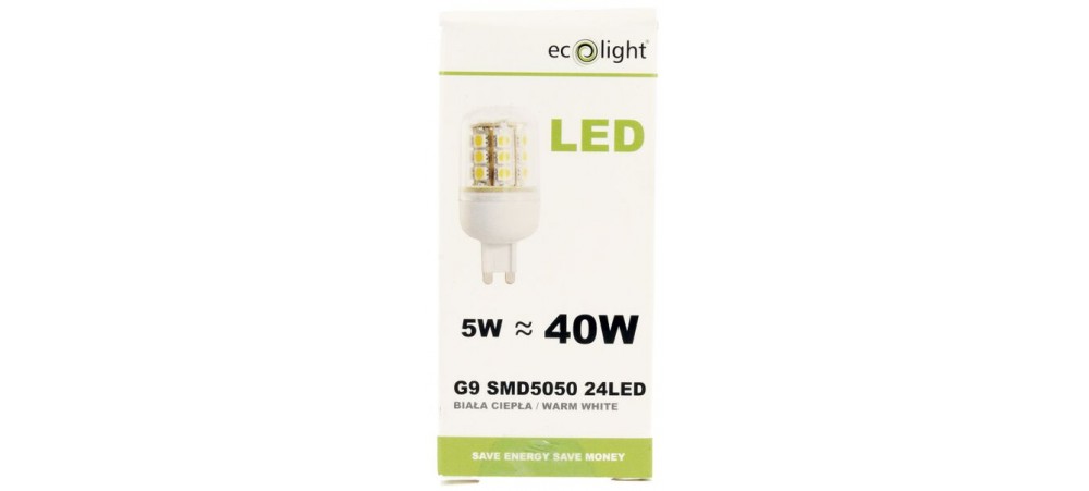 G9 5W Warm White 370 Lumens LED Bulb - Dimensions: 70mm length and 30mm diameter