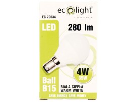 Golf 4W B15 / SBC 280 Lumens Warm White Frosted LED Bulb