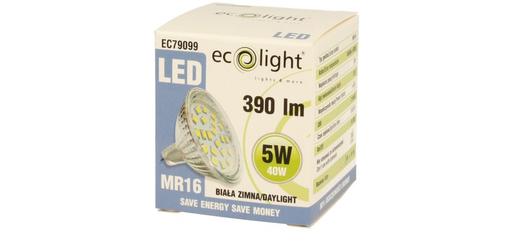 MR16 5W 390 Lumens Daylight LED Bulb