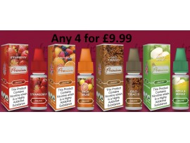 CLEARANCE LOW BEST BEFORE DATE ANY 4 FOR £3.50 -  Universal 50VG / 50 PG 10ml E-Liquid - Mix and Match 