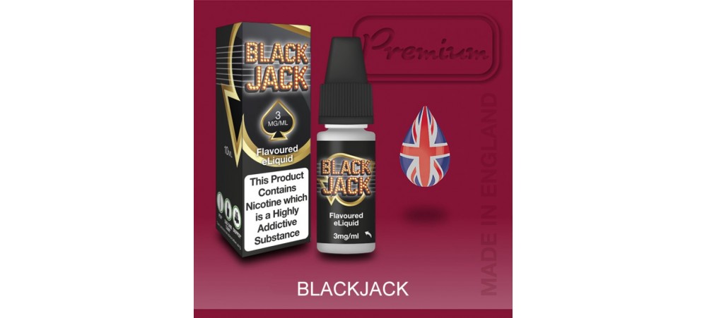 CLEARANCE BEST BEFORE DATE Aug 2019 - 6MG Black Jack Flavour E-Liquid 10ml - Eco Vape Premium - 50VG/50PG