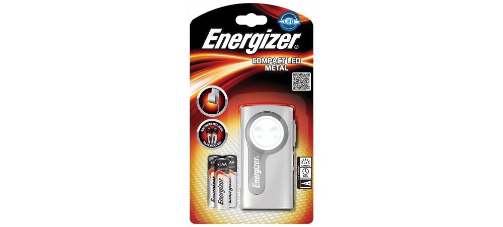 Energizer Compact 2 LED Torch with 2 AA Batteries included 