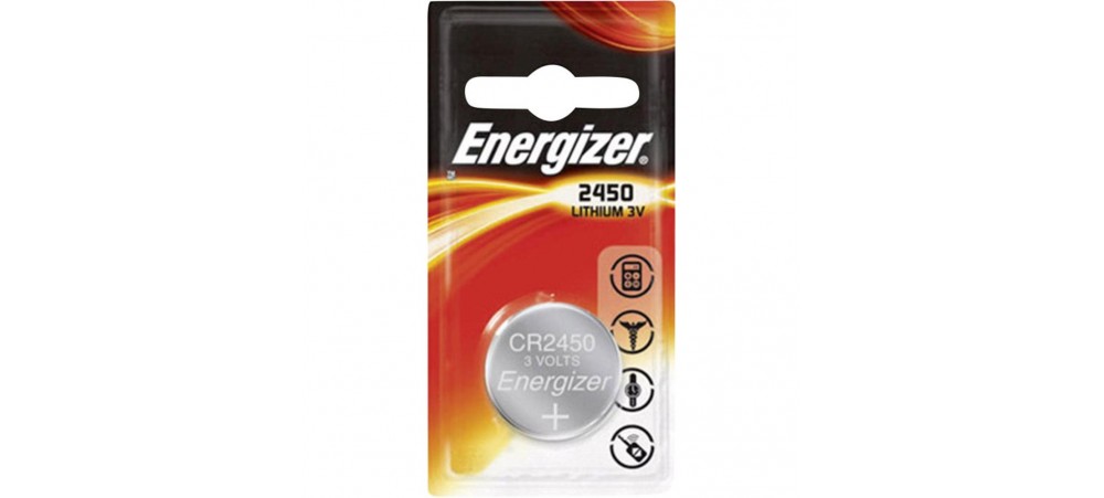 Energizer CR2450 3V Lithium Coin Batteries - 2 Pack