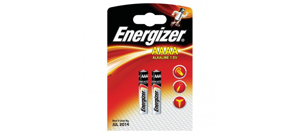 Energizer AAAA / MN2500 Alkaline Batteries - 2 Pack 