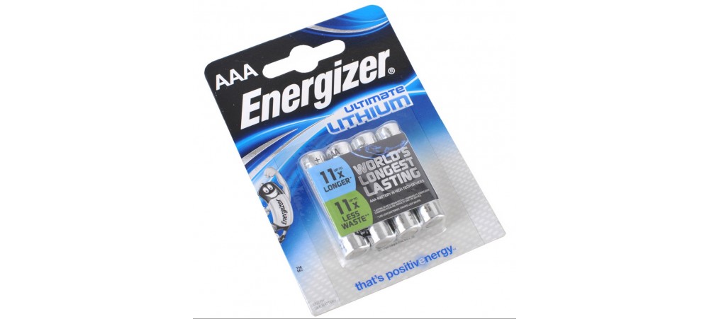 Energizer AAA Ultimate Lithum Batteries - 4 Pack 
