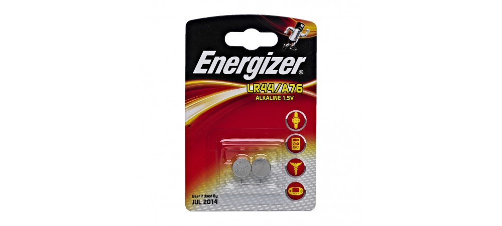 Energizer LR44 / A76 1.5V Alkaline Batteries - 2 Pack 