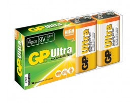 GP 9V Ultra Alkaline Batteries - 4 Pack