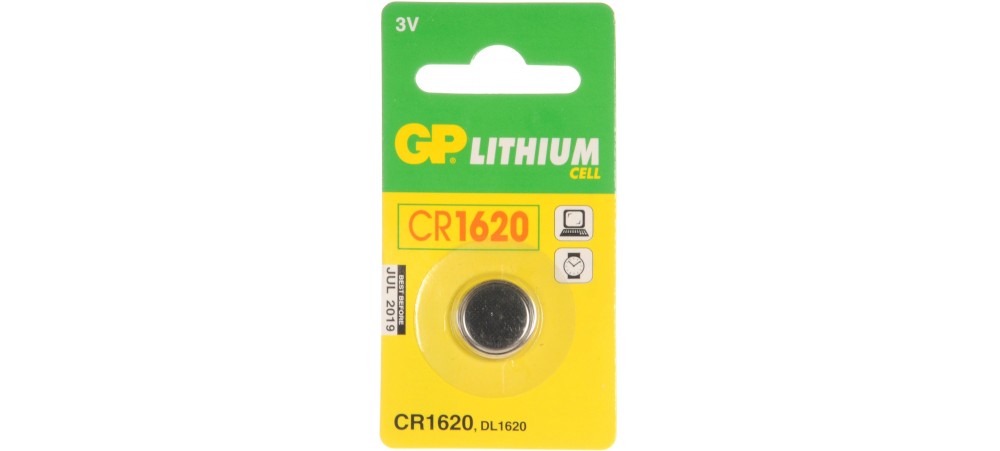 GP CR1620 Lithium 3V Battery 