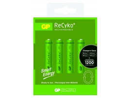 GP AAA 400 mAh ReCyko+ Rechargeable Batteries - 4 Pack