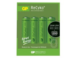 GP AA 1000mAh Recyko+ Smart Energy Rechargeable Batteries - 4 Pack