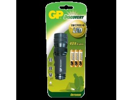GP Discovery Outdoor LED Torch LOE203 with 3 Ultra Alkaline AAA