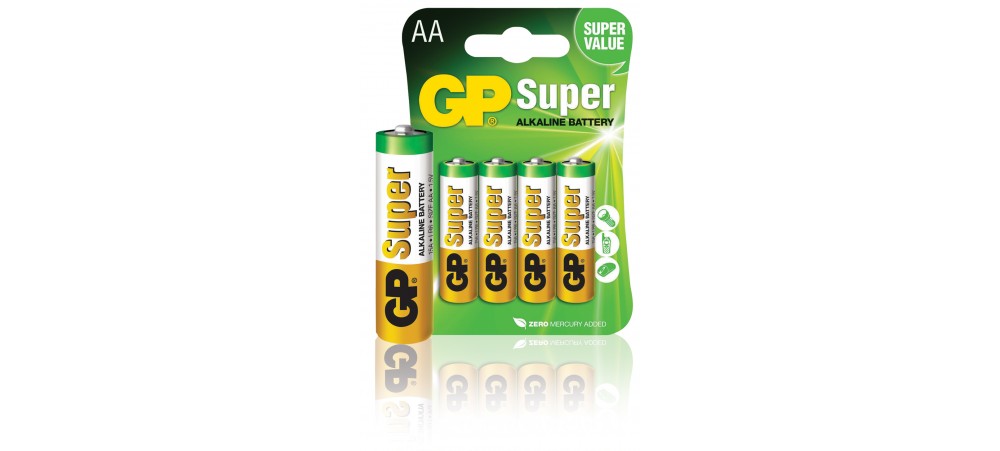 GP AA Super Alkaline Batteries - Pack of 4