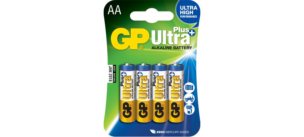 GP AA Ultra Plus Alkaline Batteries - 4 Pack
