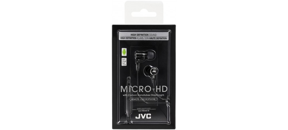 JVC HA-FRD60 MICRO HD Inner Earphones with mic, remote smartswitch -Black / Red / White