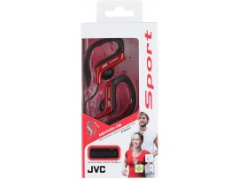 JVC HA-EBR25 In-Ear Sport Adjustable Clip Stereo Headphones - Red