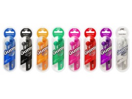 JVC HA-F160 Gumy In-Ear Headphones - Black / Blue / Green / Orange / Pink / Red / Violet / White