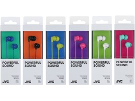 JVC HA-FX10 Powerful Sound Stereo Headphones - Black / White 