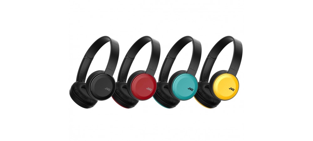 JVC HA-S30BT Foldable Lightweight Bass Boost On-Ear Bluetooth Wireless Headphones - Black / Blue / Red