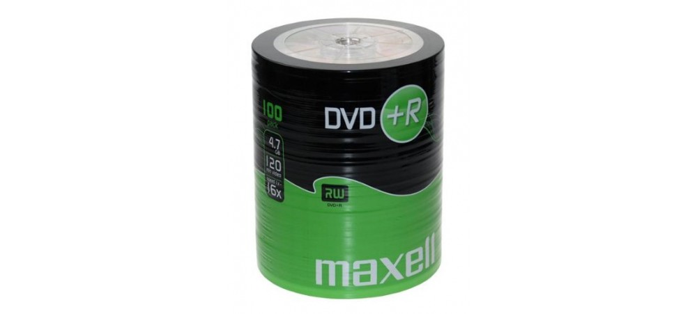 Maxell DVD+R 16 x Speed 100 Pack 'Shrink Wrapped' Discs -  (check compatibility with your model, as early CD players may not be compatible)