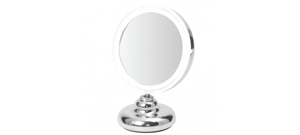 5" LED Compact Table Mirror - 5x Magnified -Battery Operated (not included)