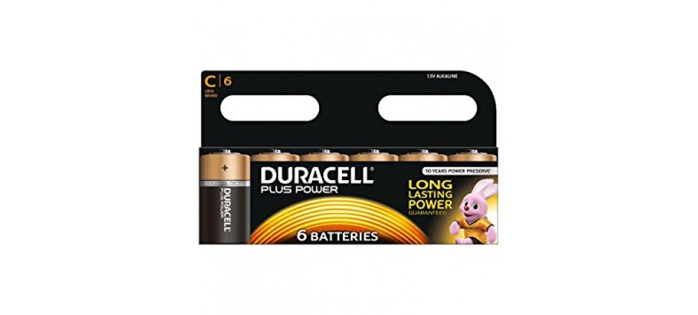 Duracell Plus Power C Size Batteries - 6 Pack