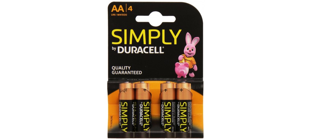 Simply by Duracell AA Batteries - 4 Pack
