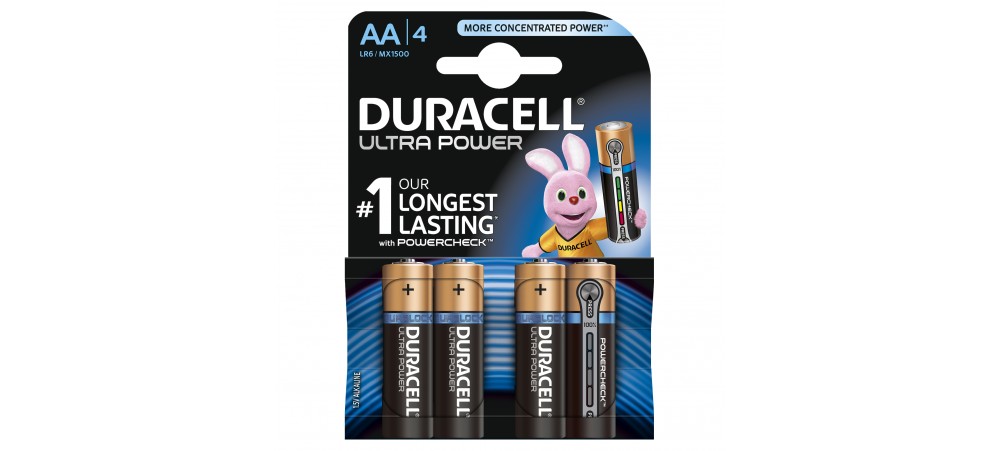 Duracell Ultra Power AA Batteries - 4 Pack