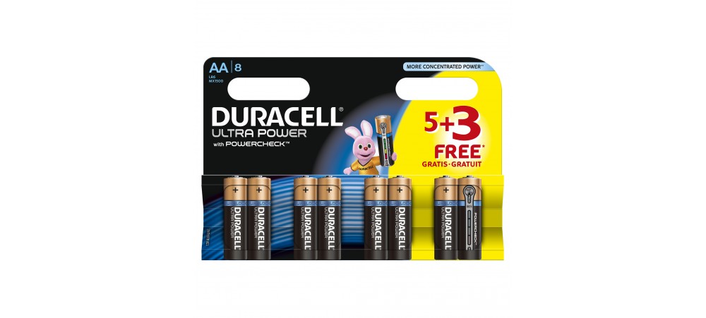 Duracell Ultra Power AA Batteries - 8 Pack 