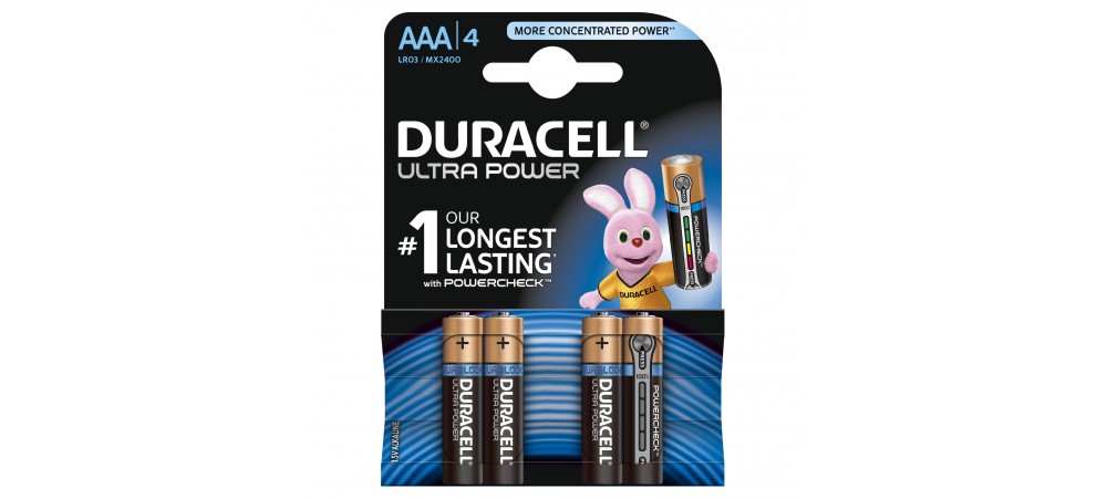 Duracell Ultra Power AAA Batteries - 4 Pack