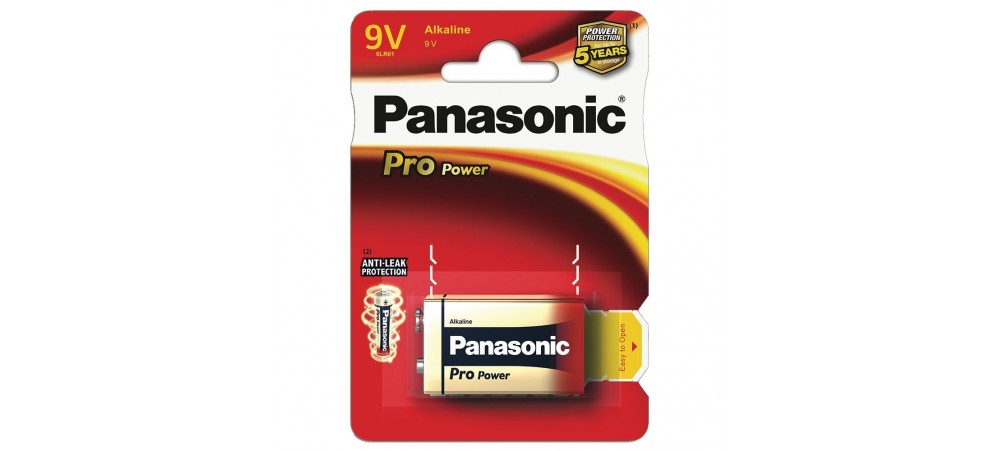 Panasonic 9V / 6LR61 Pro Power Alkaline battery - 1 pack 