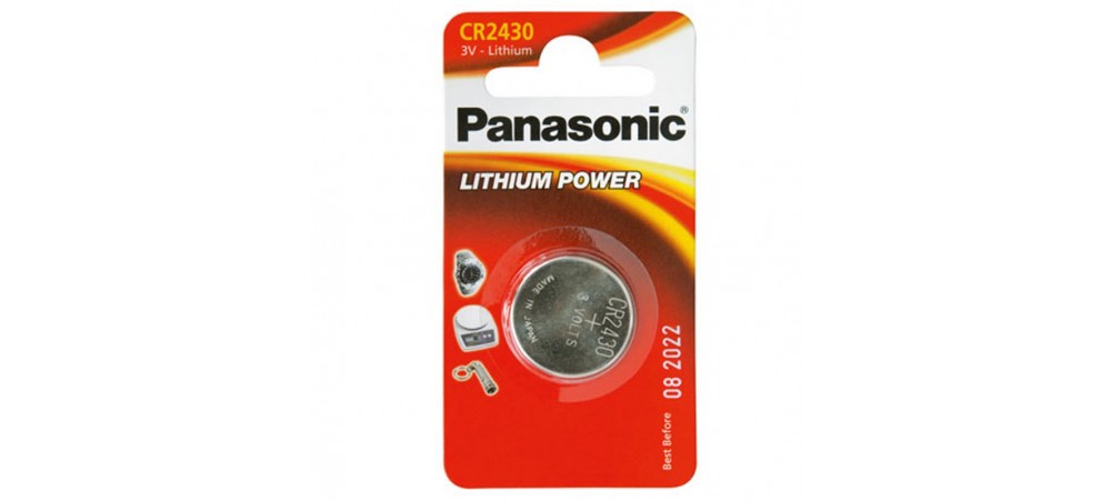 Panasonic CR2430 3V Lithium Battery - 1 Pack