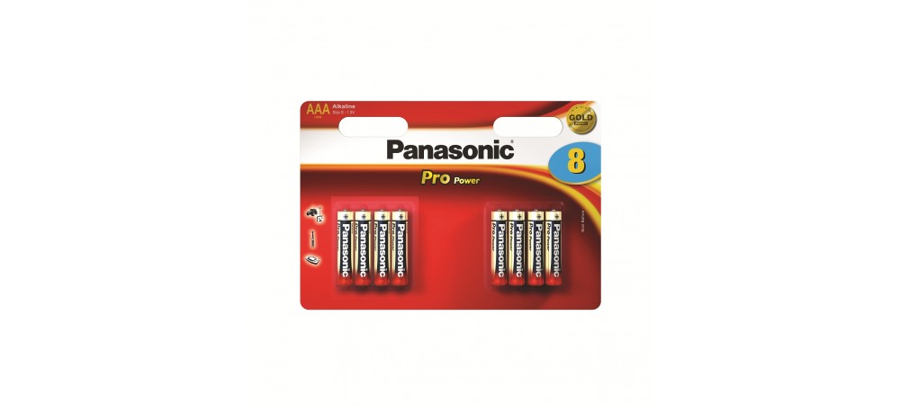 Panasonic GOLD Pro Power AAA Alkaline Batteries - 8 Pack