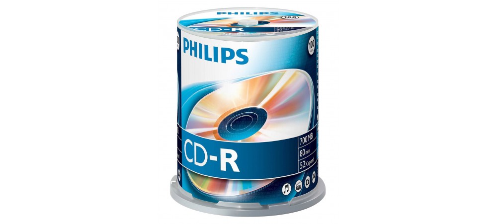 Philips CD-R 80min 700MB 52 speed - 100 Pack Spindle
